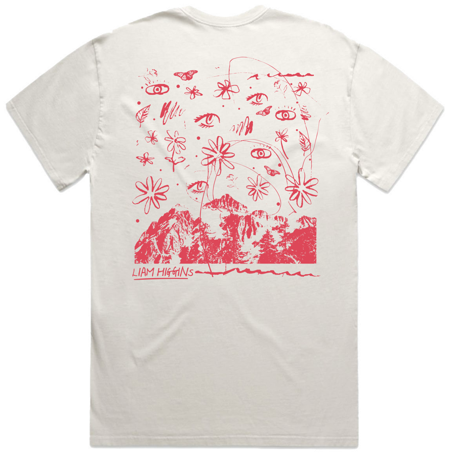 White T-shirt — back print